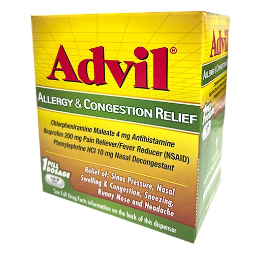 Advil Allergy and Congestion Relief 1/25 Box